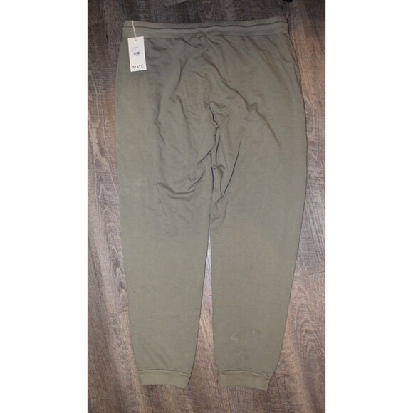 MATE‎ THE LABEL WOMEN'S PLUS SAGE GREEN ORGANIC COTTON TERRY JOGGERS SZ 3X NWT - Picture 6 of 6